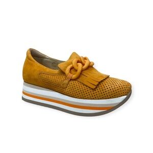 Women's Orange Perforated Platform Loafers
New!